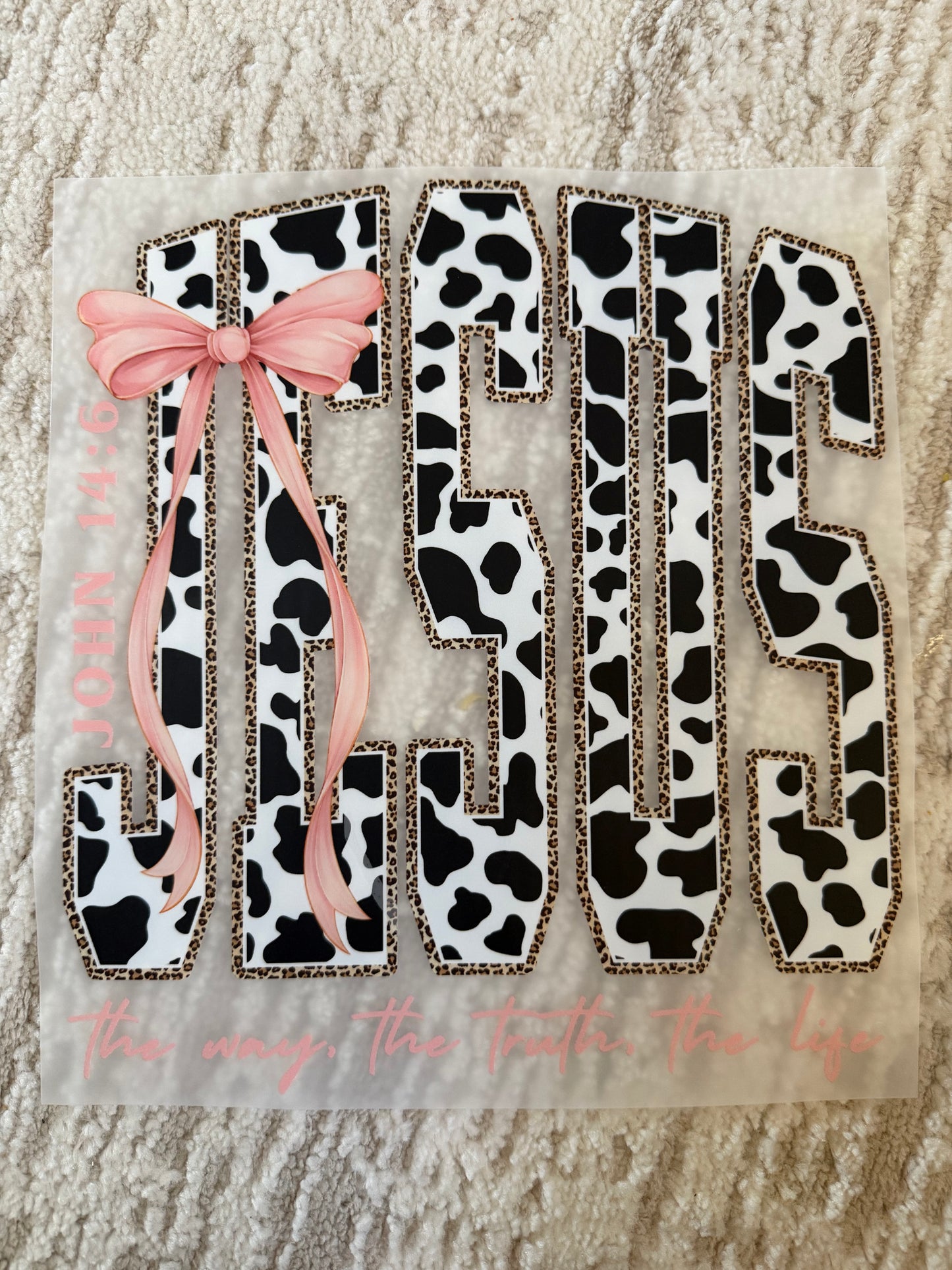 Cow print Jesus