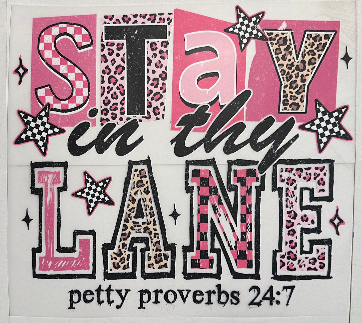 Stay in thy lane petty proverbs