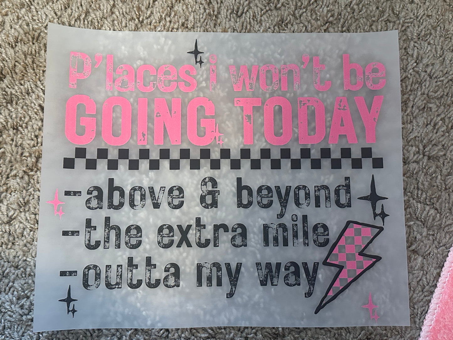 Places i wont be going today