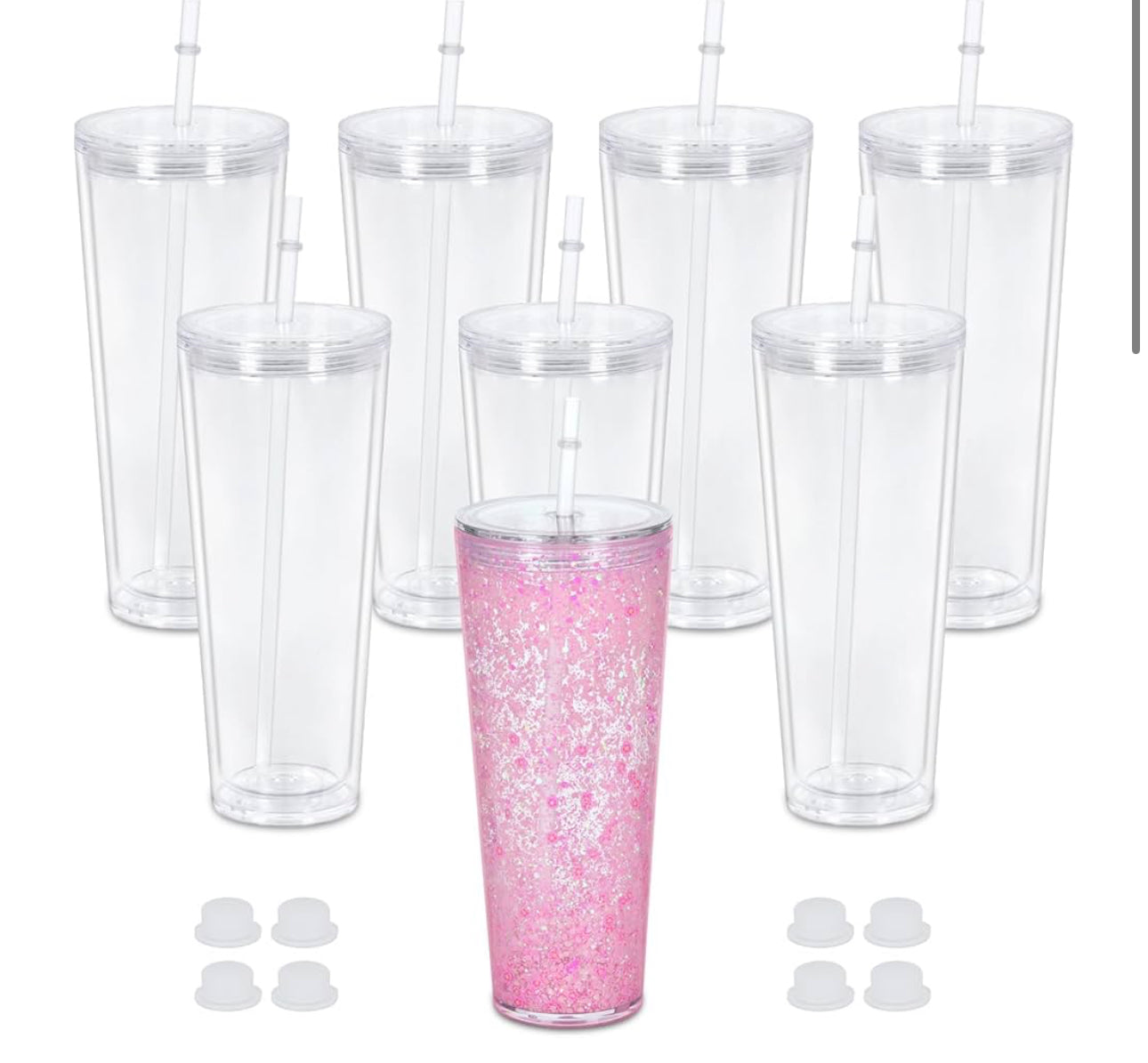 24oz Acrylic Snowglobe Tumbler