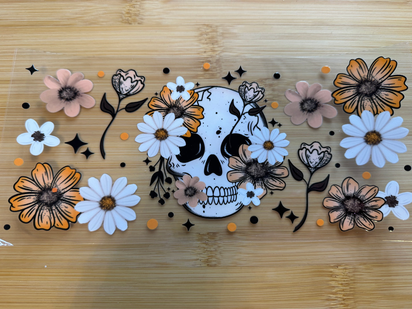 Skull with flowers