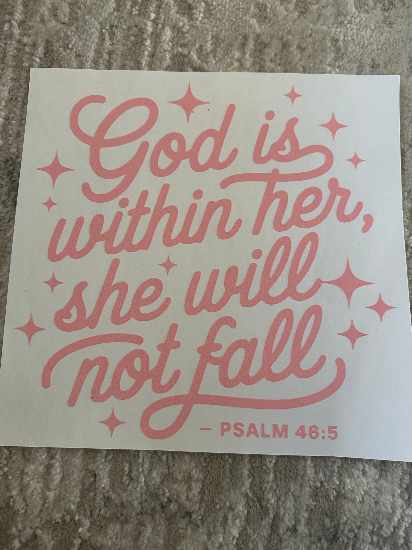 God is within her she will not fall 
