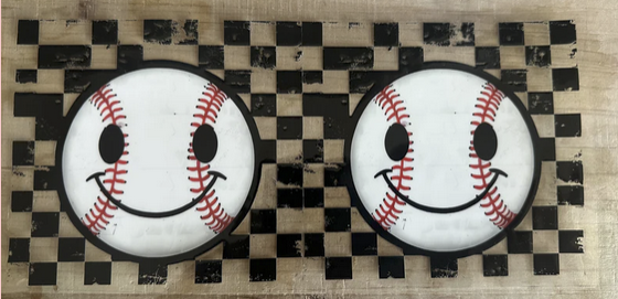 Baseball Smiley Faces