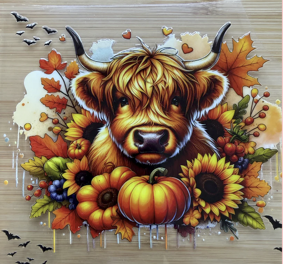 Cow with Pumpkins