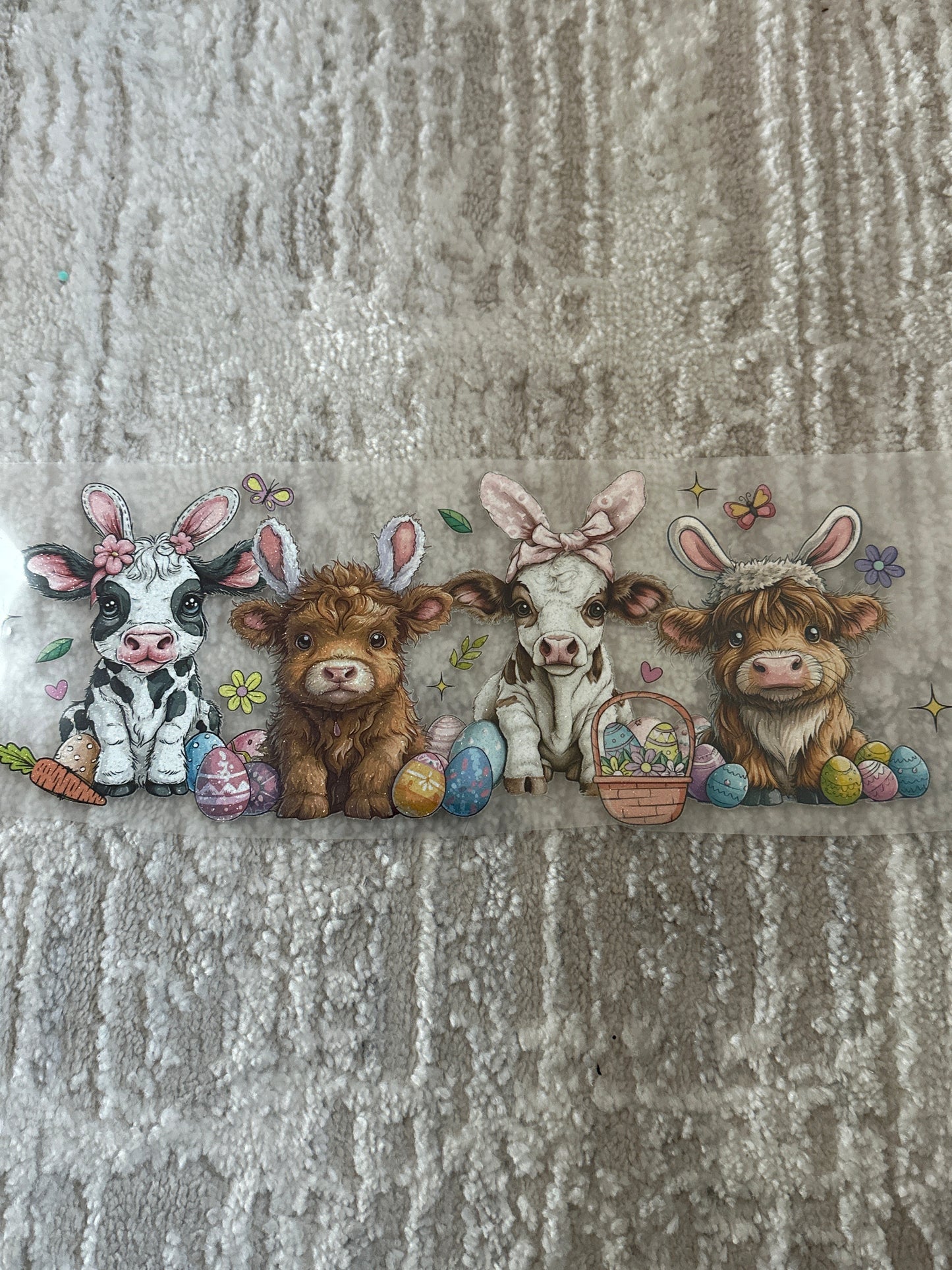 Glitter Easter cows 