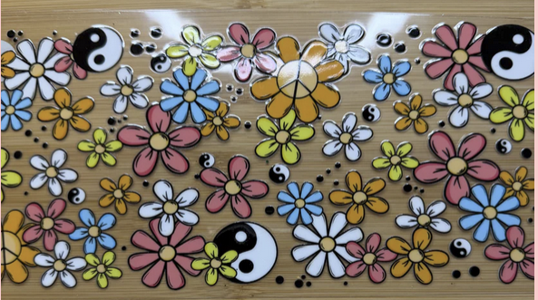 Flowers & Yin Yang Signs