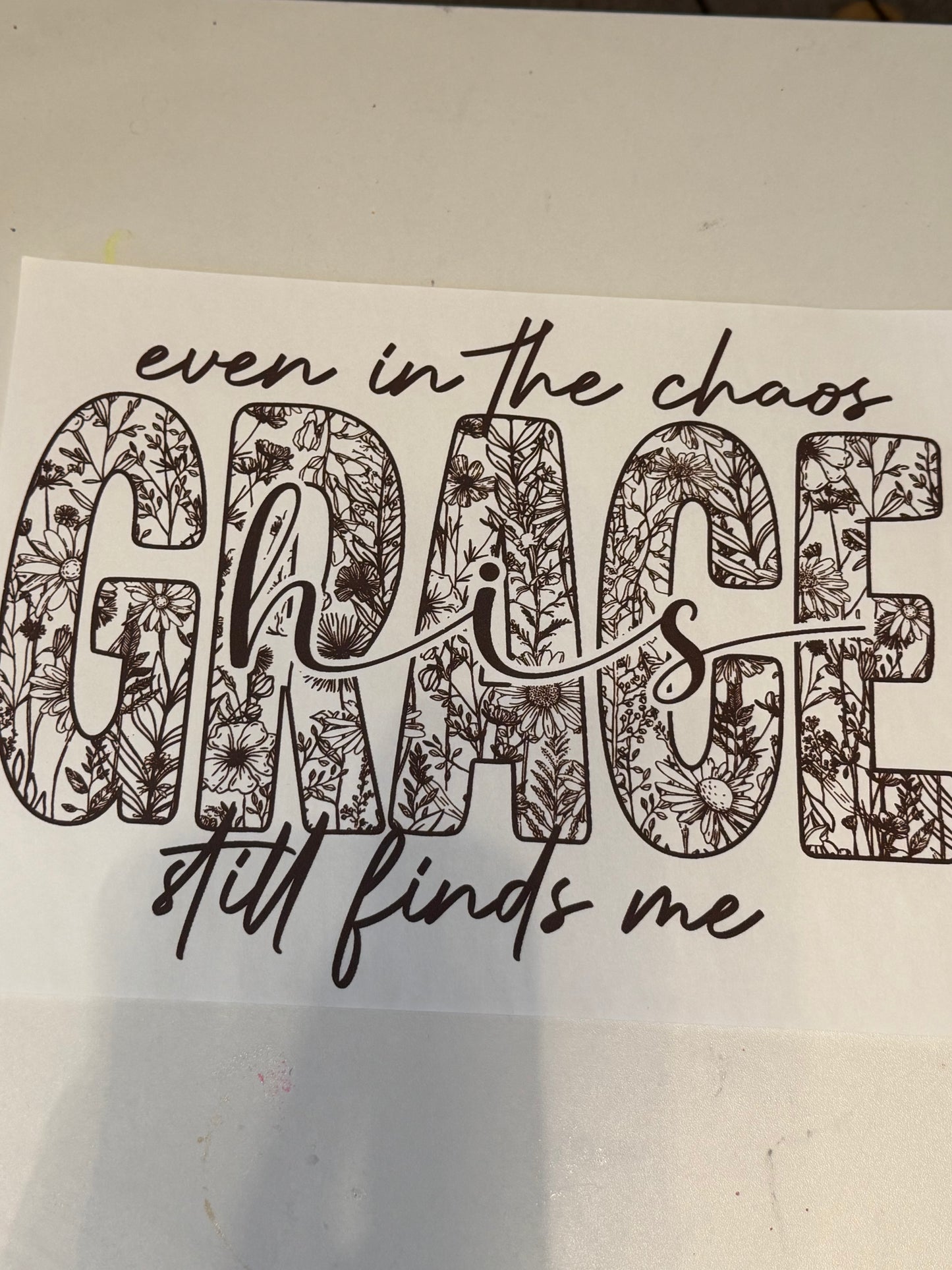 Even in the chaos his grace still finds me