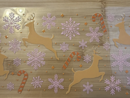 Reindeer with Pink Snowflakes