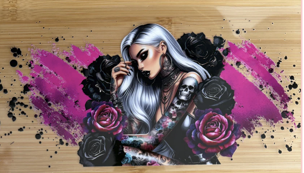 girl with flowers
