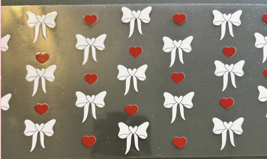 White Bows and Red Hearts