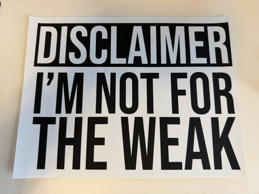 Disclaimer I’m not for the weak