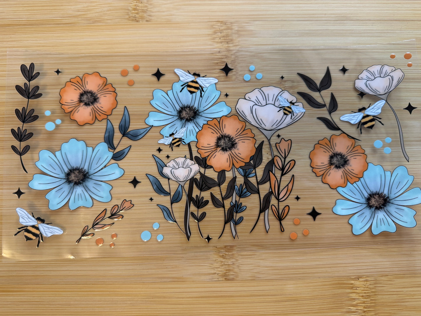 Blue And Orange flowers