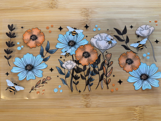 Blue And Orange flowers
