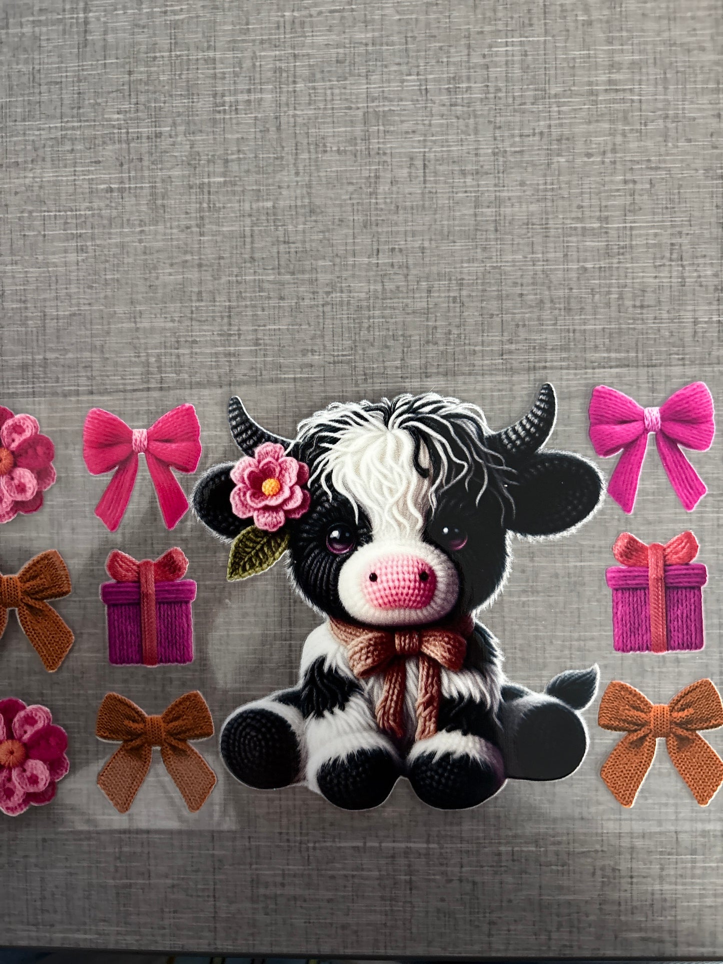 Cow bow and presents