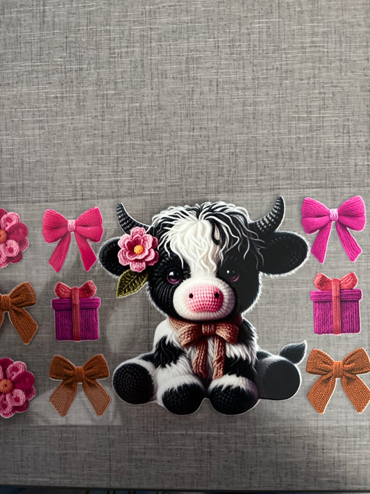 Cow bow and presents