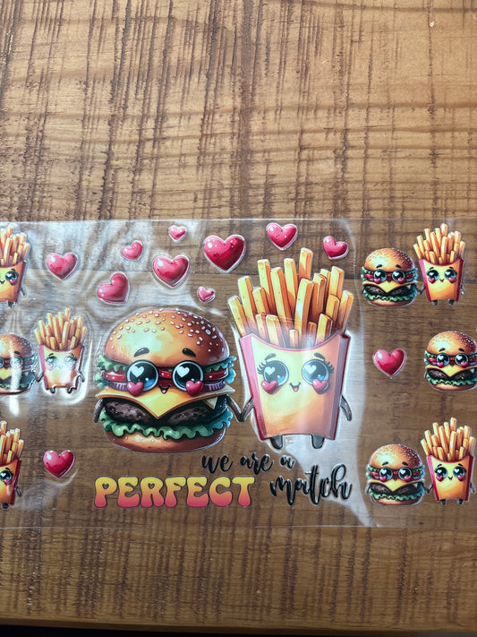 We are a perfect match (burger & fries)