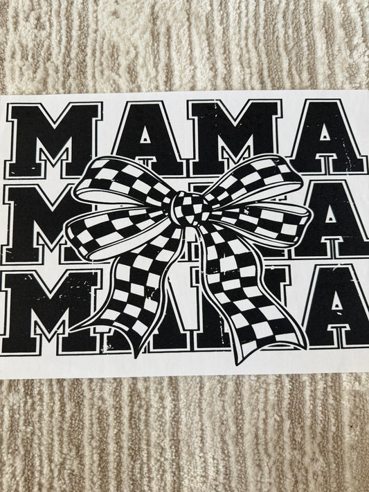 Mama checkered bow