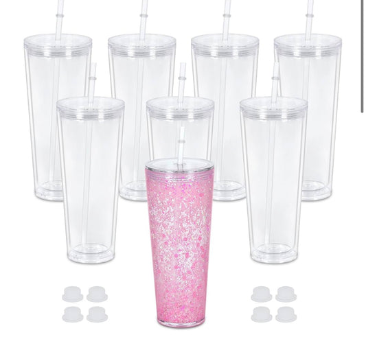 24oz Acrylic Snowglobe Tumbler