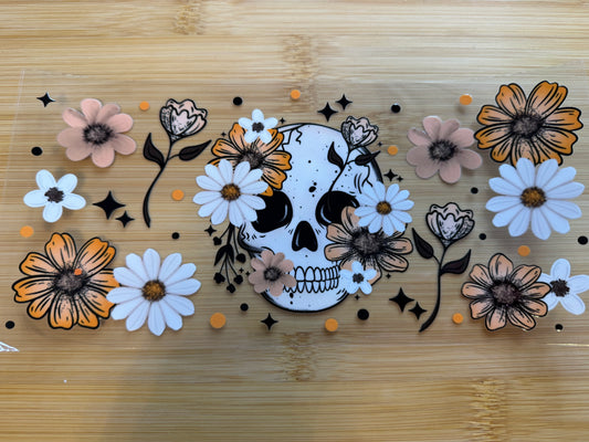 Skull with flowers