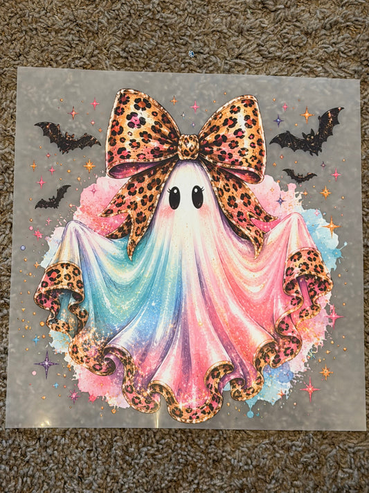 Leopard print bow Ghost