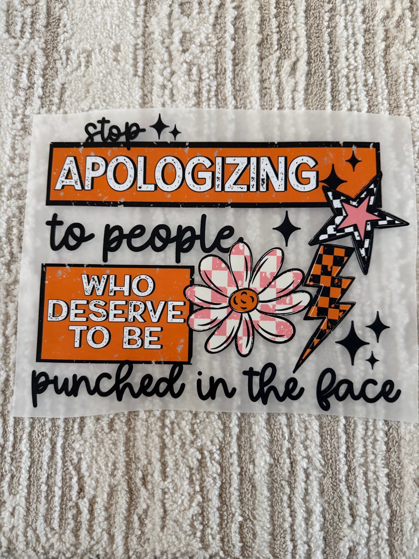 Stop apologizing
