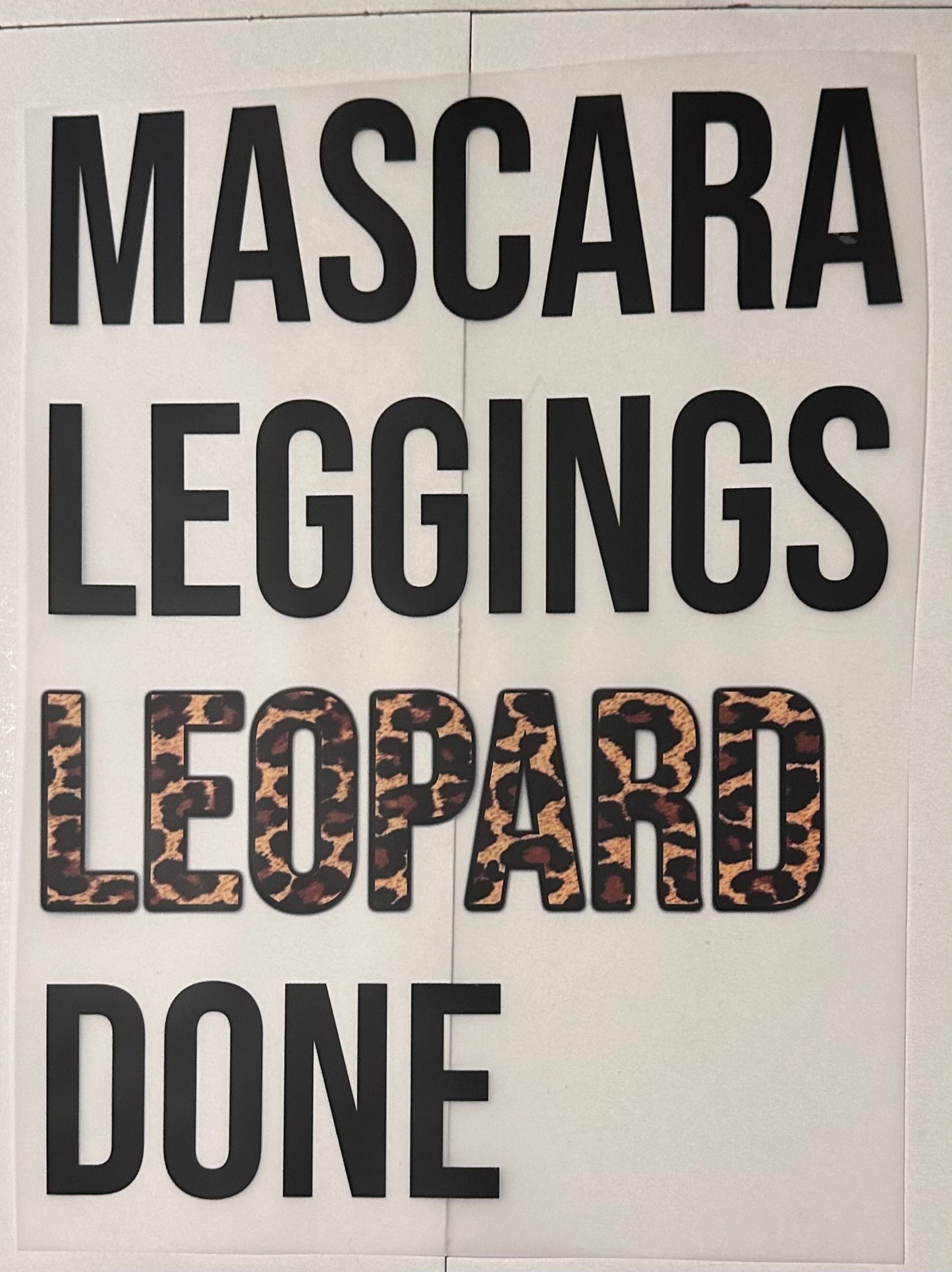 Mascara, Leggings, Leopard, Done