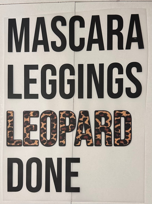Mascara, Leggings, Leopard, Done