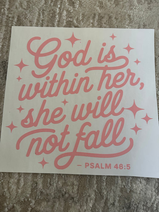 God is within her she will not fall ￼