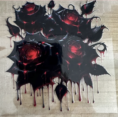 Black and Red Roses