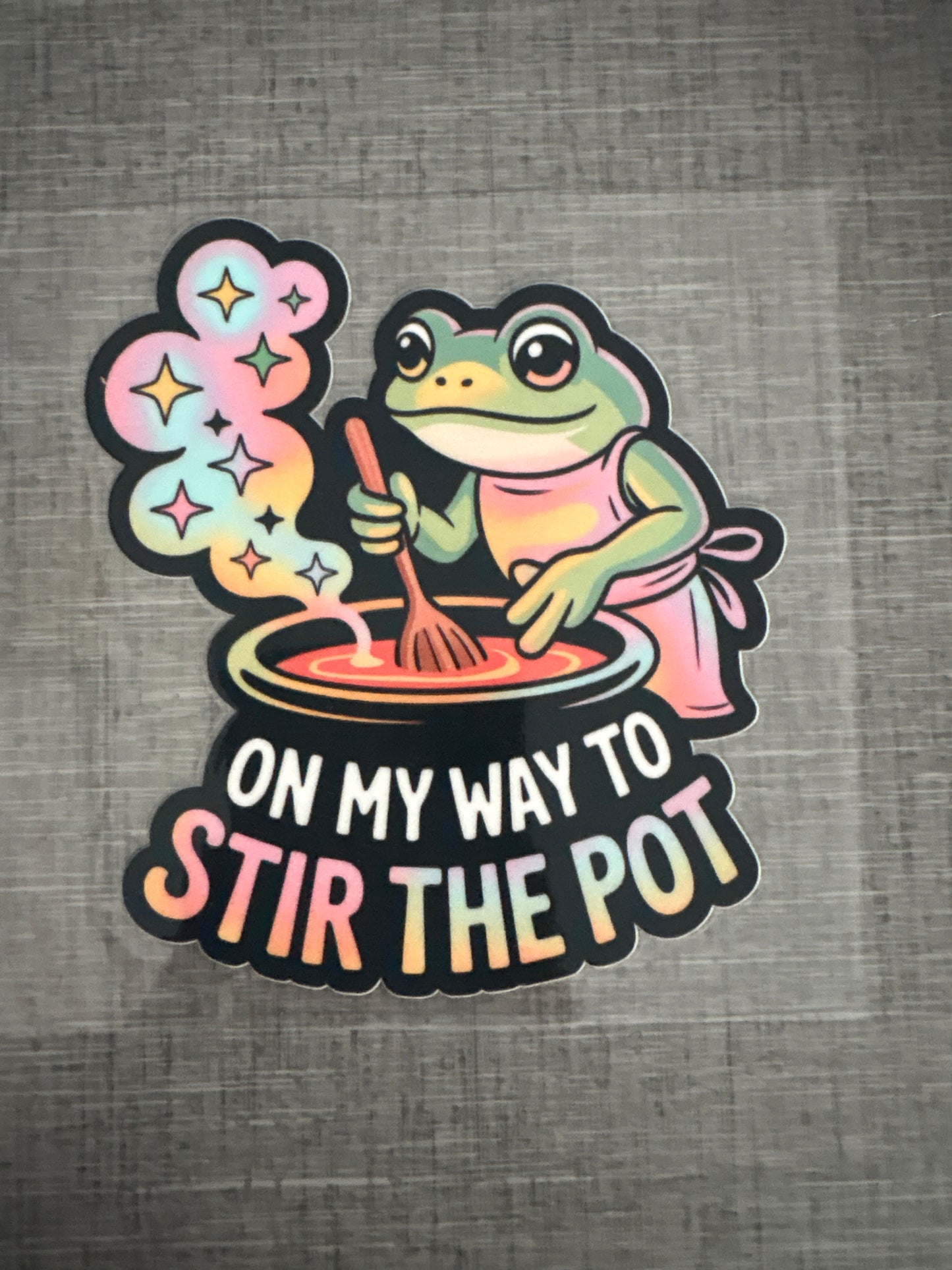 On my way to stir the pot