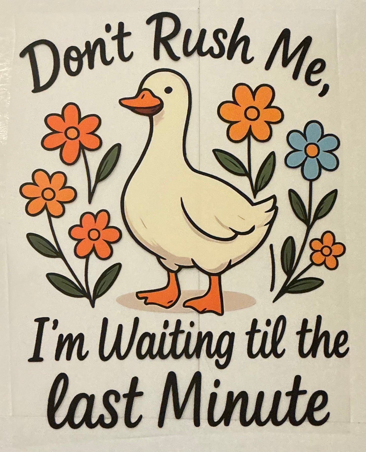Don’t rush me, I’m waiting til the last minute goose