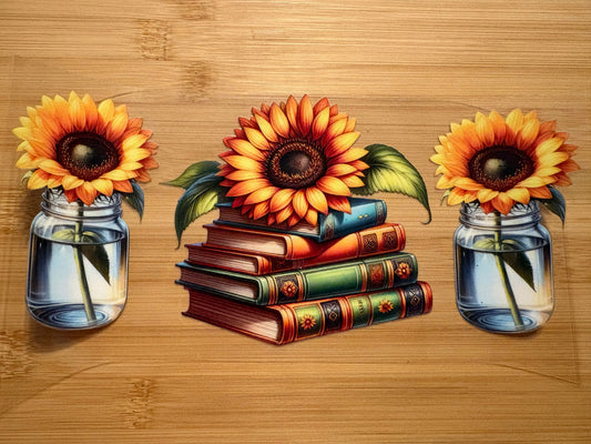 Books & sunflowers