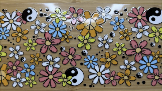 Flowers & Yin Yang Signs