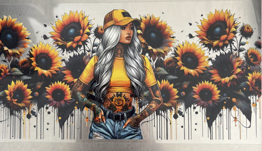 Girl with Sunflowers
