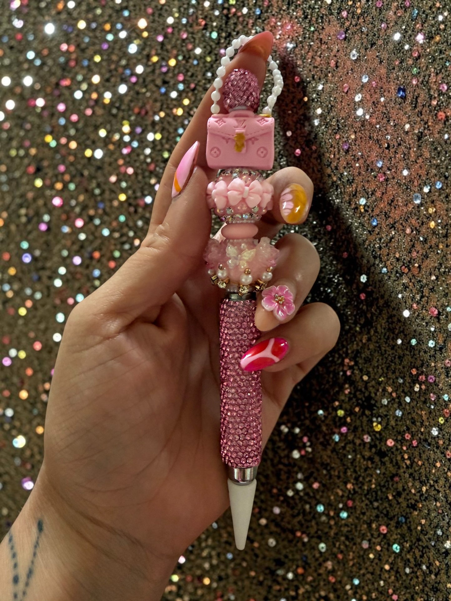 Fancy pink wax pen