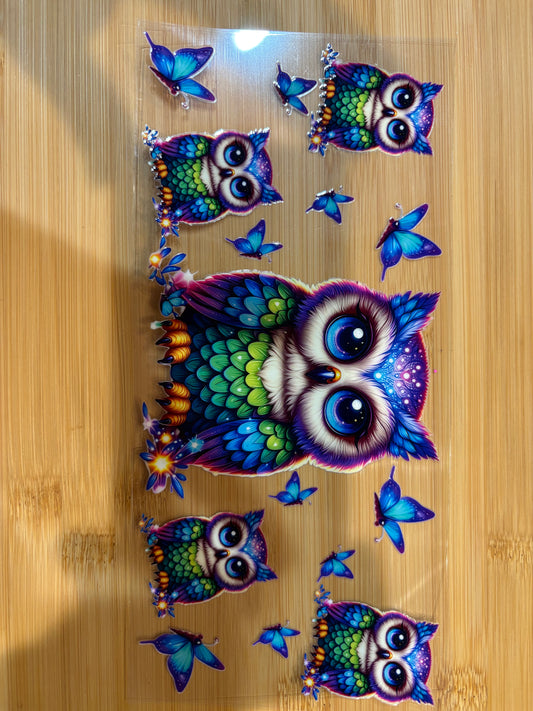 owl & butterflies