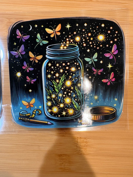 jar w fireflies