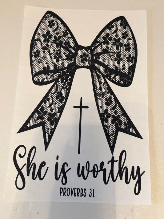 She is worthy