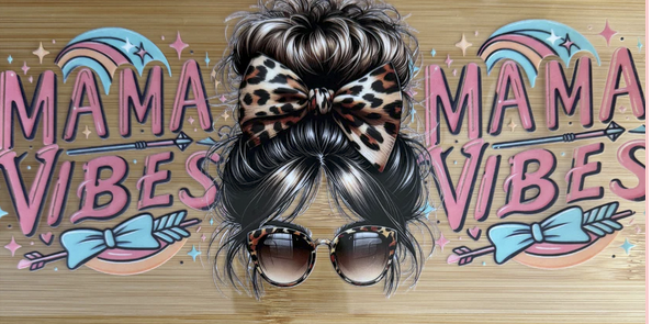 Mama Vibes Animal Print Bow