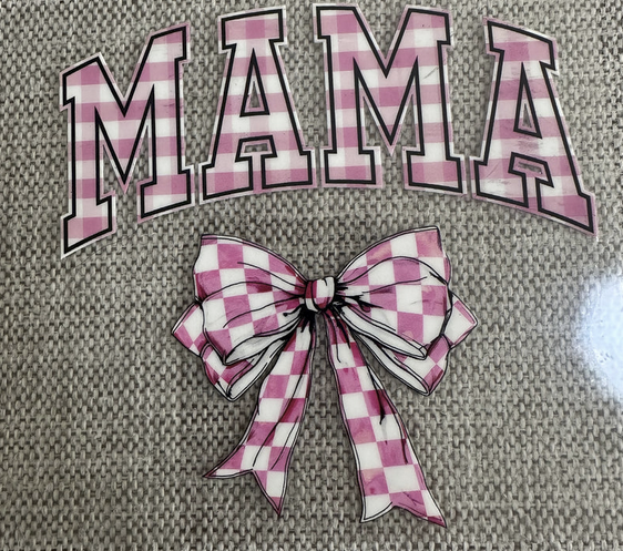 Pink Checkered Mama with Bow