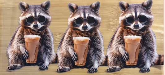 Raccoons with Coffee