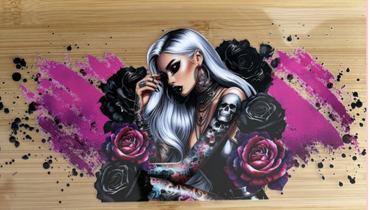 girl with flowers