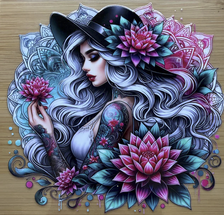 Girl with Flowers 12